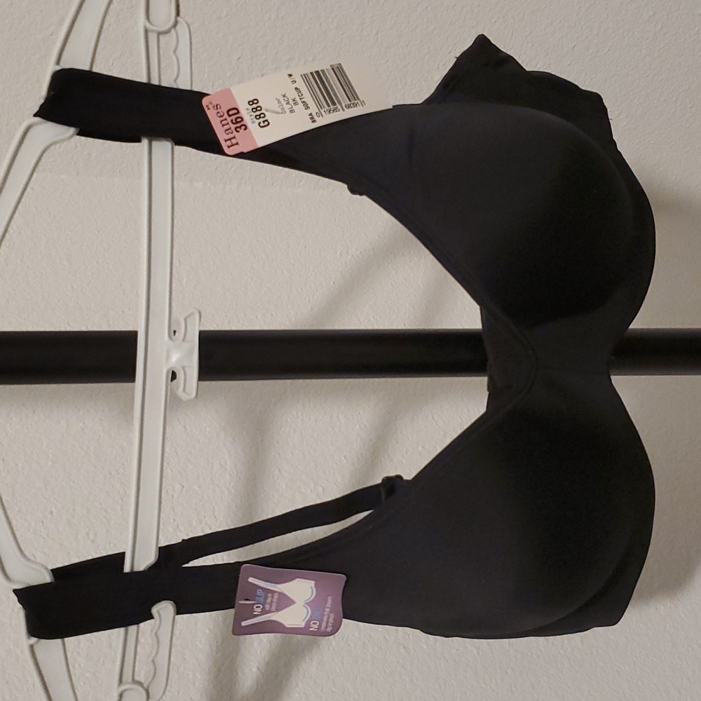 Bra black Hanes